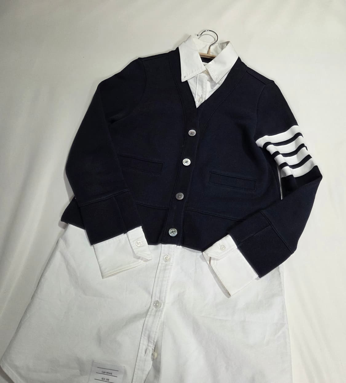 톰브라운 여성 셔츠형 가디건 원피스 상품이미지1