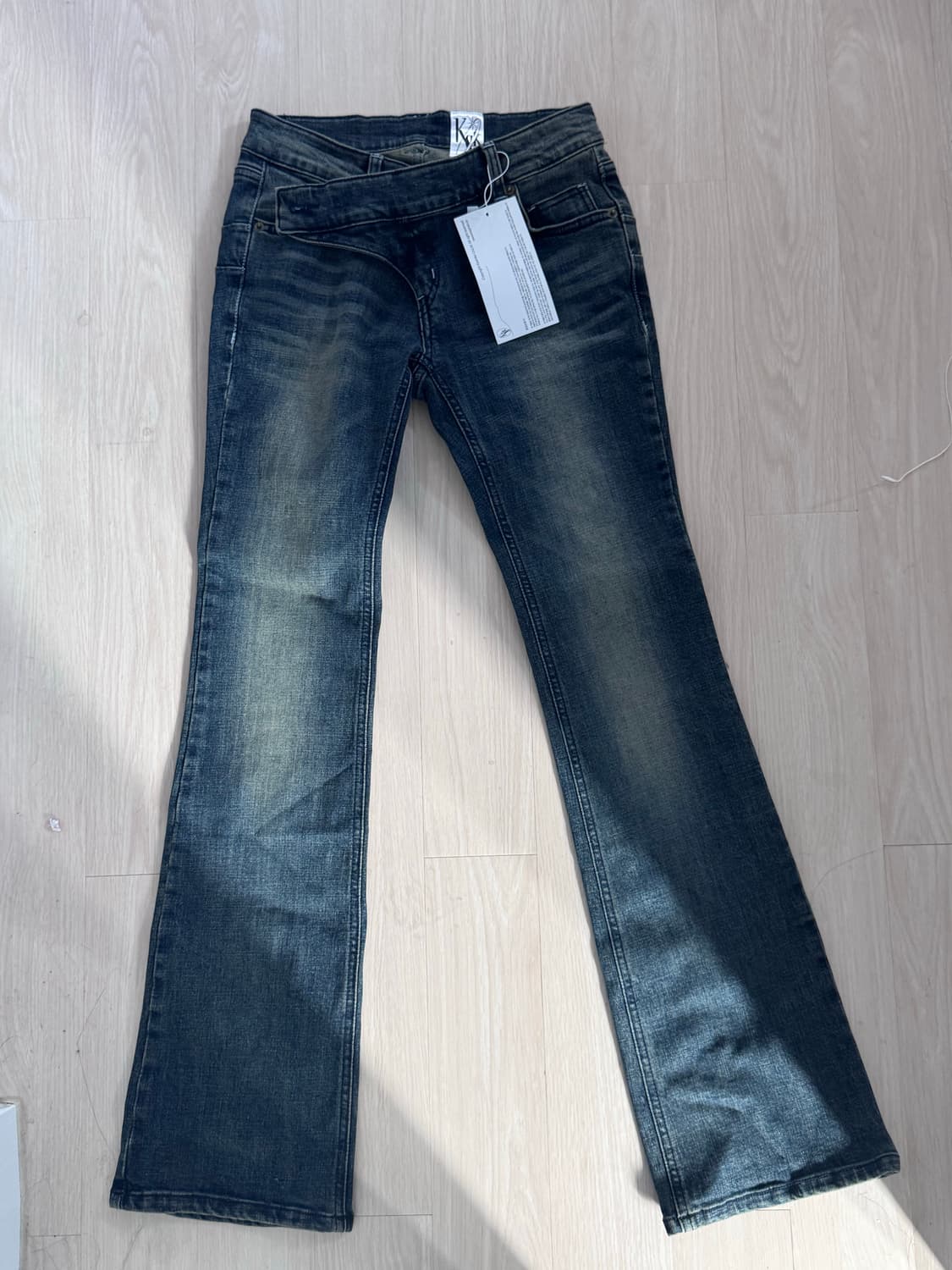 카시코 로우라이즈 Boots Cut Denim Pants 블루 상품이미지2