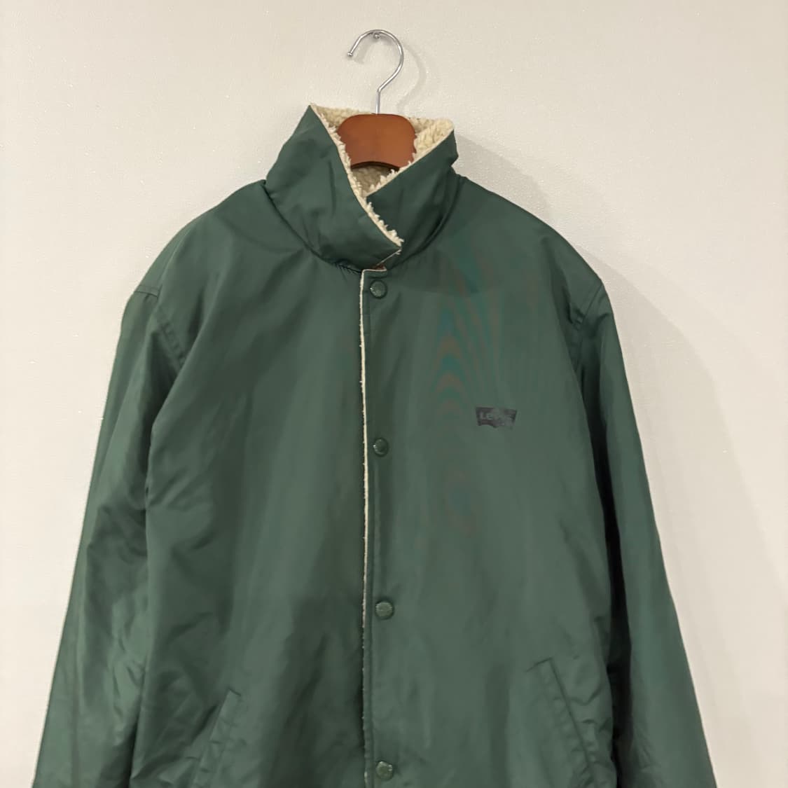 Levi's 리바이스 그린 코치 자켓 쉐르파 칼라 M 상품이미지3
