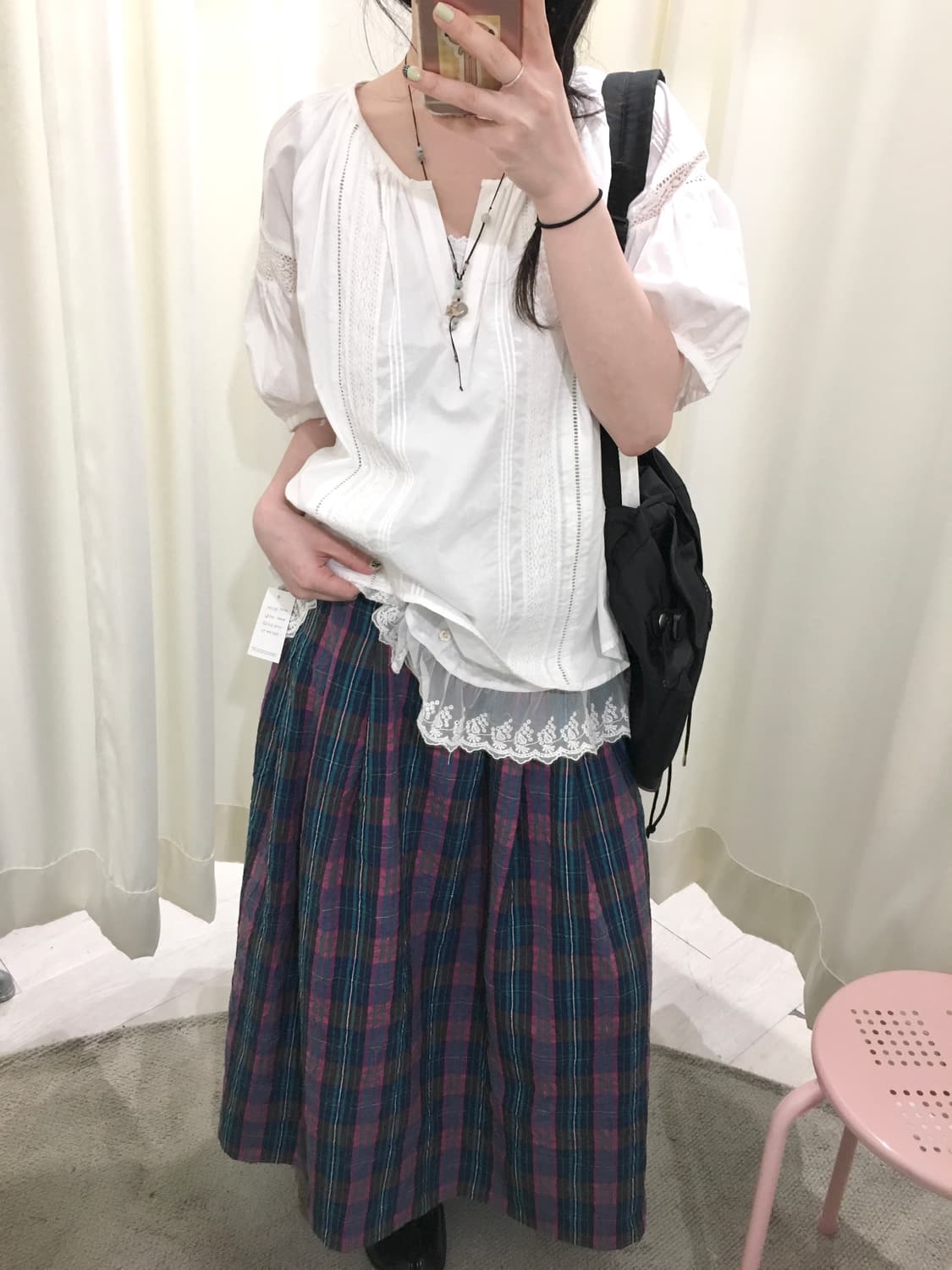 vivid check skirt 상품이미지5
