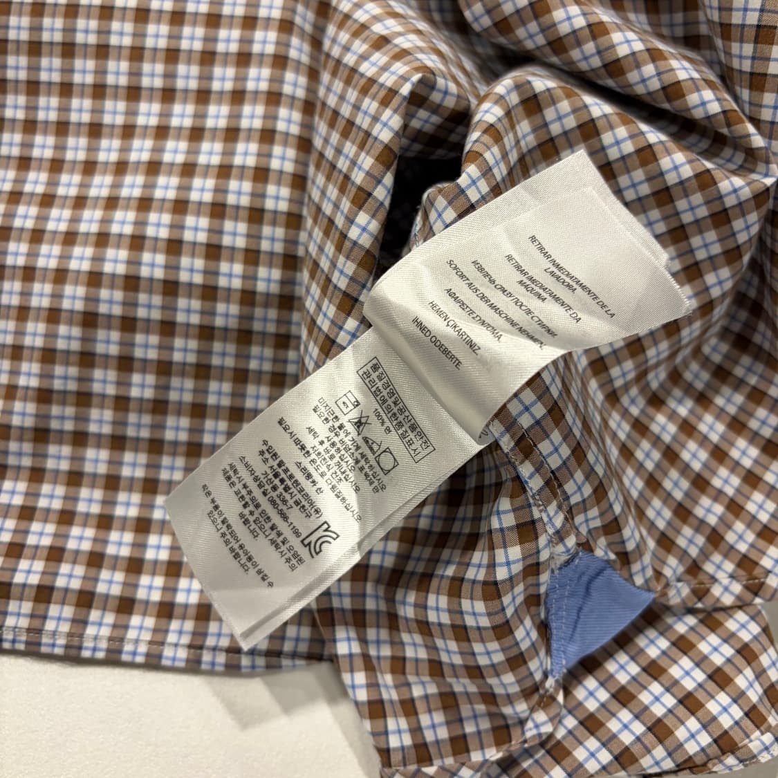 [L] 폴로 랄프로렌 코튼 체크 셔츠 브라운 C939 상품이미지6