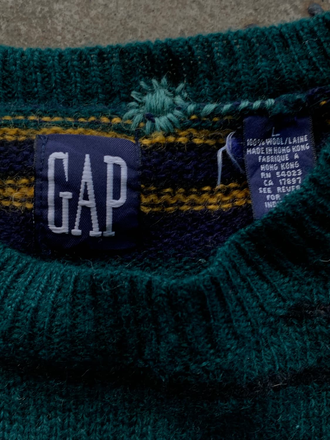 올드 갭 스트라이프 울 스웨터 상품이미지4