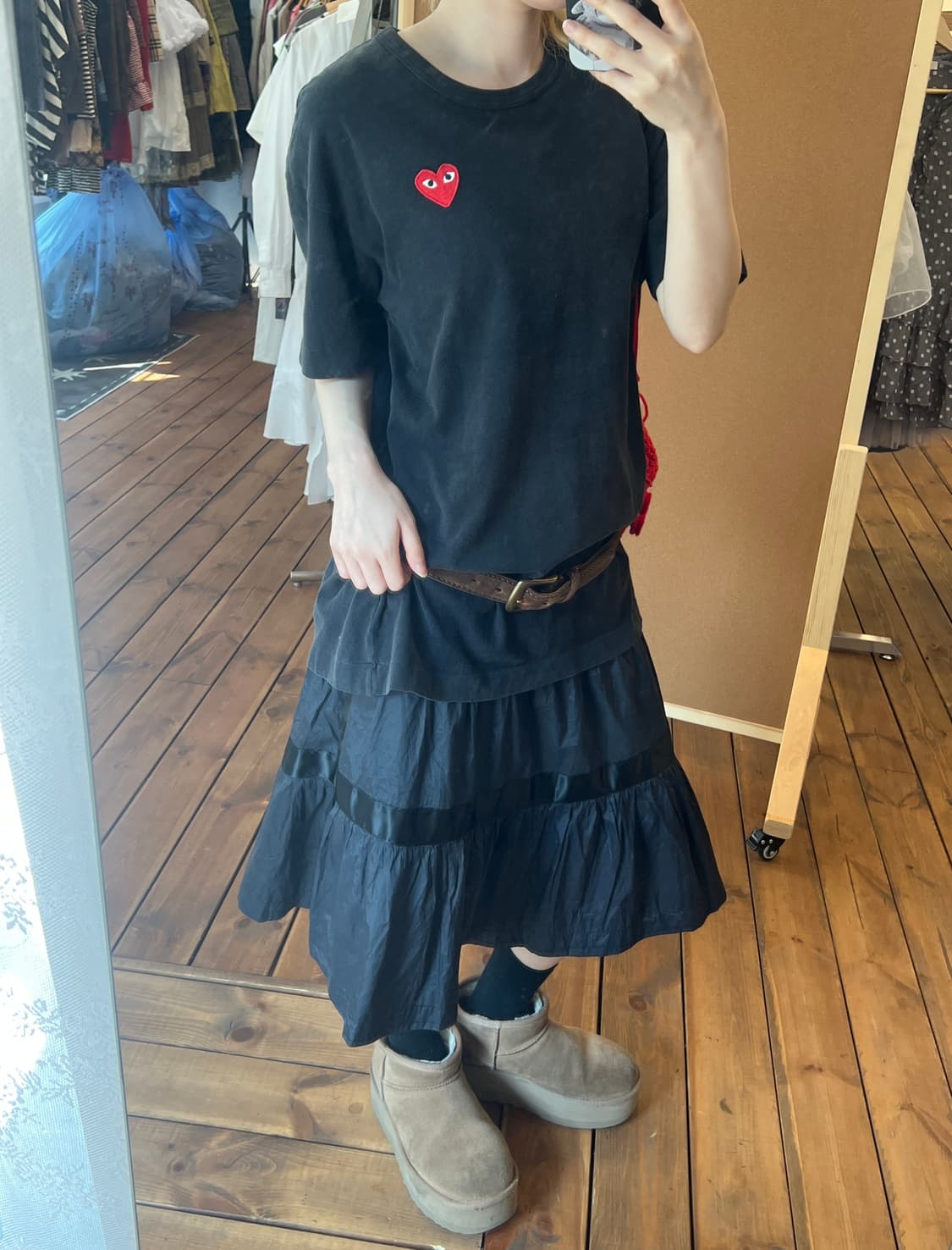 꼼데가르송 블랙 베이직 반팔 상품이미지6