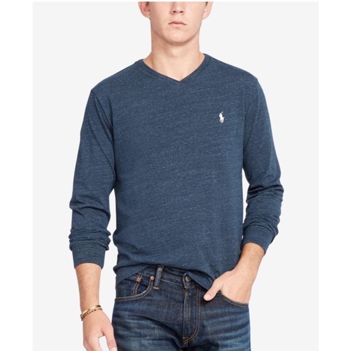 [L] 폴로 랄프로렌 브이넥 롱슬리브 네이비 상품이미지2