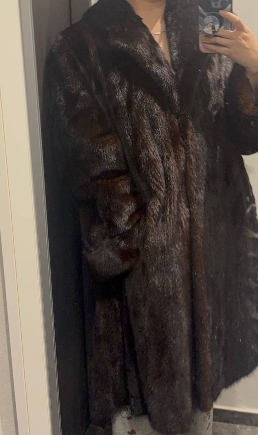 고급 통 밍크 롱 밍크코트 상품이미지6