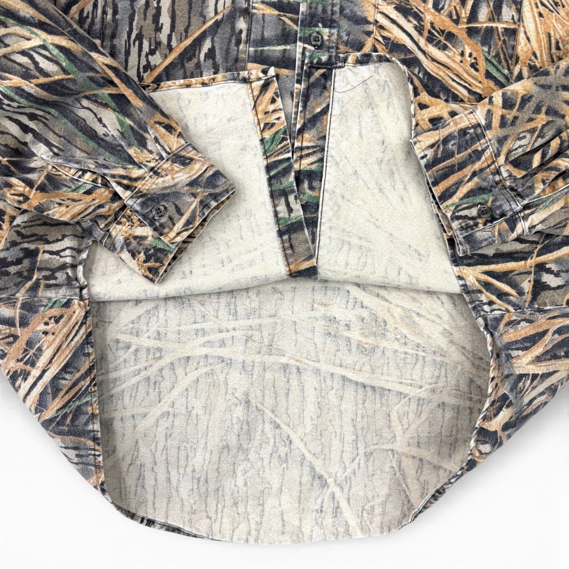 90's Mossy Oak 리얼트리 카모 샤모아 셔츠 상품이미지5