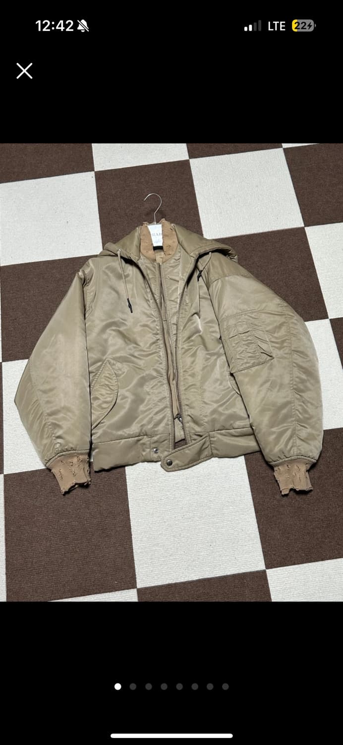 Iro 후드 봄버 자켓 베이지 상품이미지1