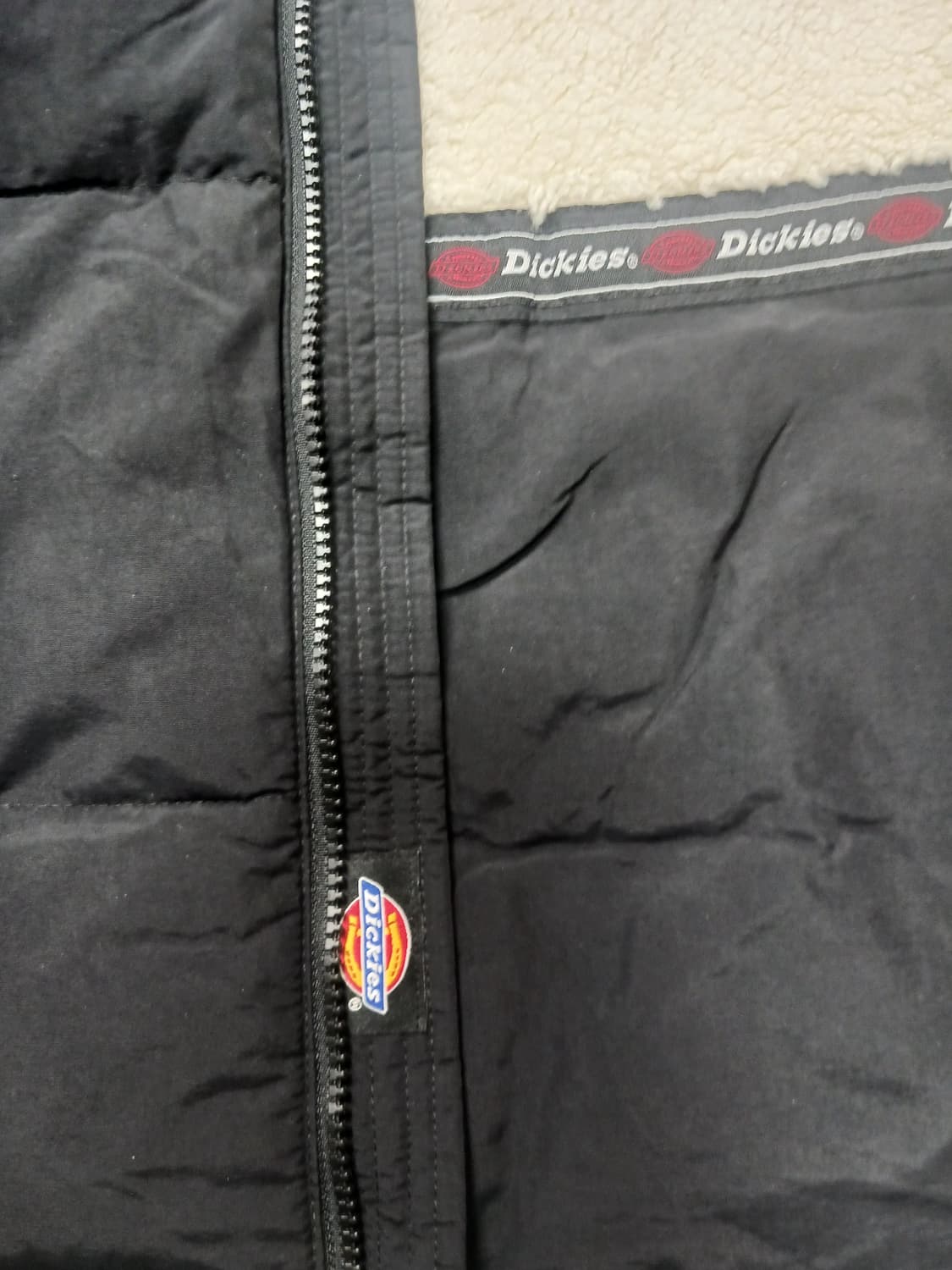 [L] 디키즈 플리스안감 패딩 베스트 블랙 조끼 상품이미지5