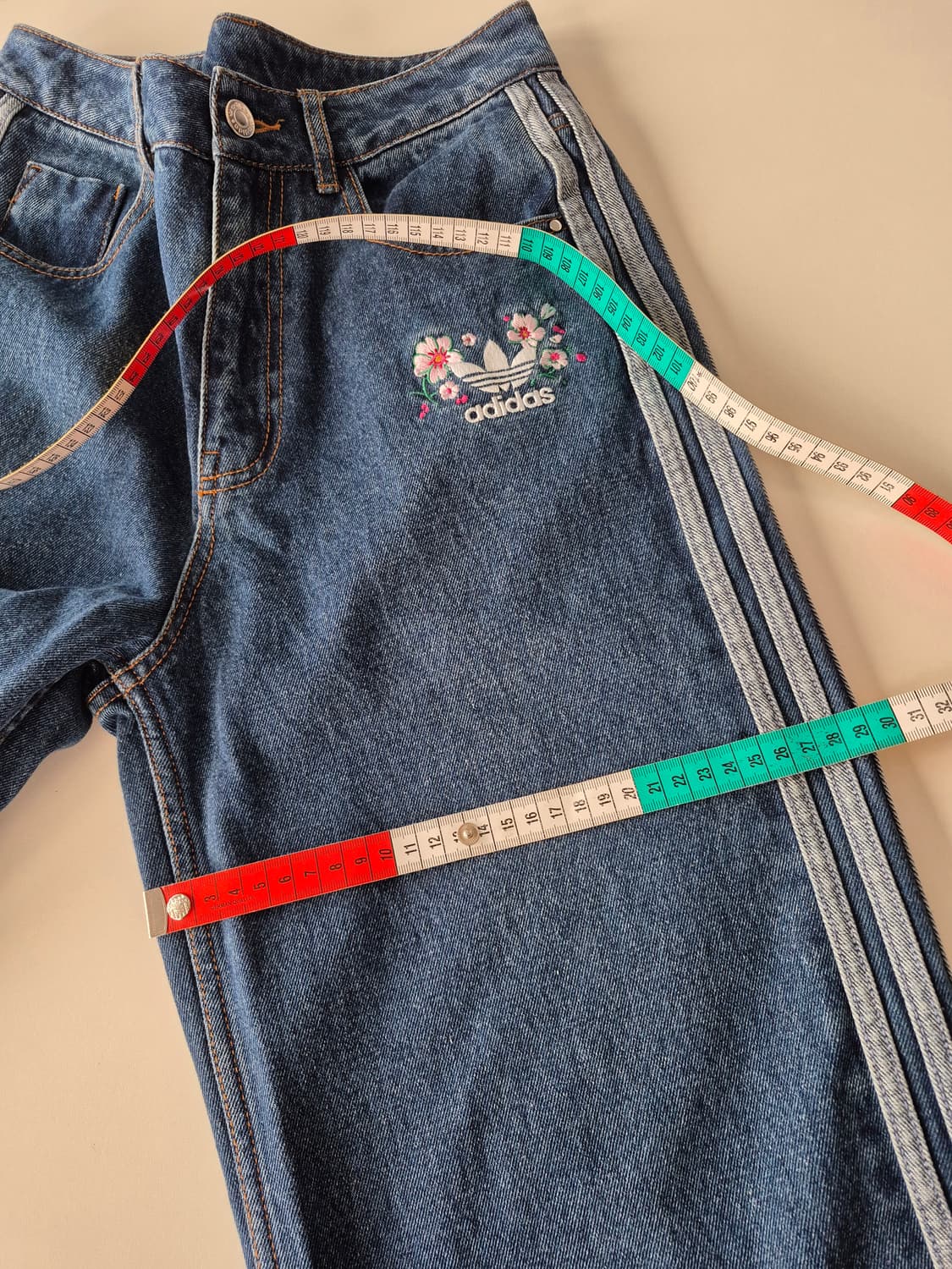 아디다스 플라워 데님 와이드 팬츠 상품이미지6