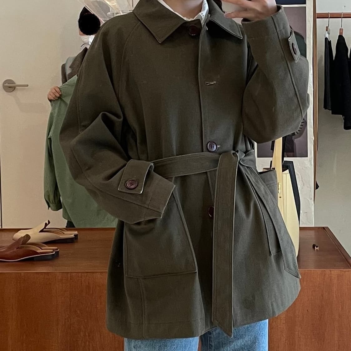 Sienne 코튼재킷 카키 상품이미지4