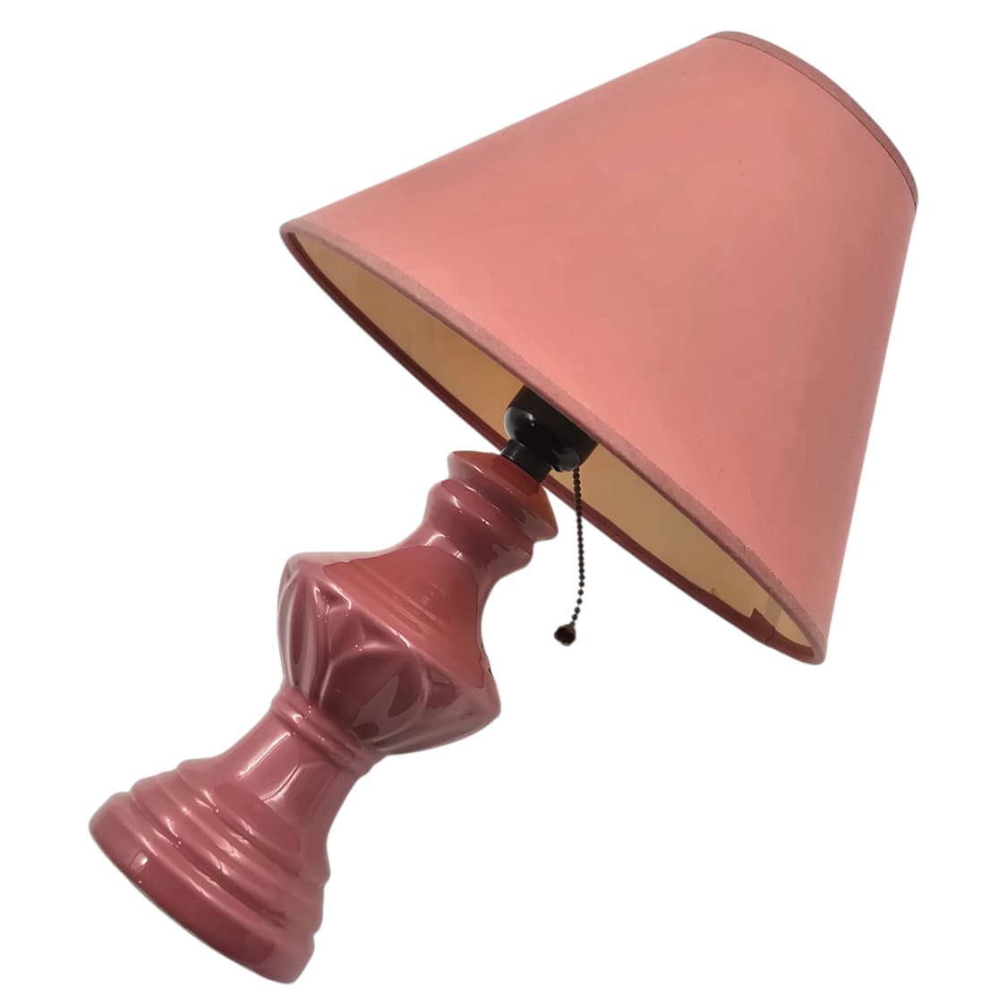 80s 소쇼 레트로 로즈 도자기 스탠드 램프 상품이미지5