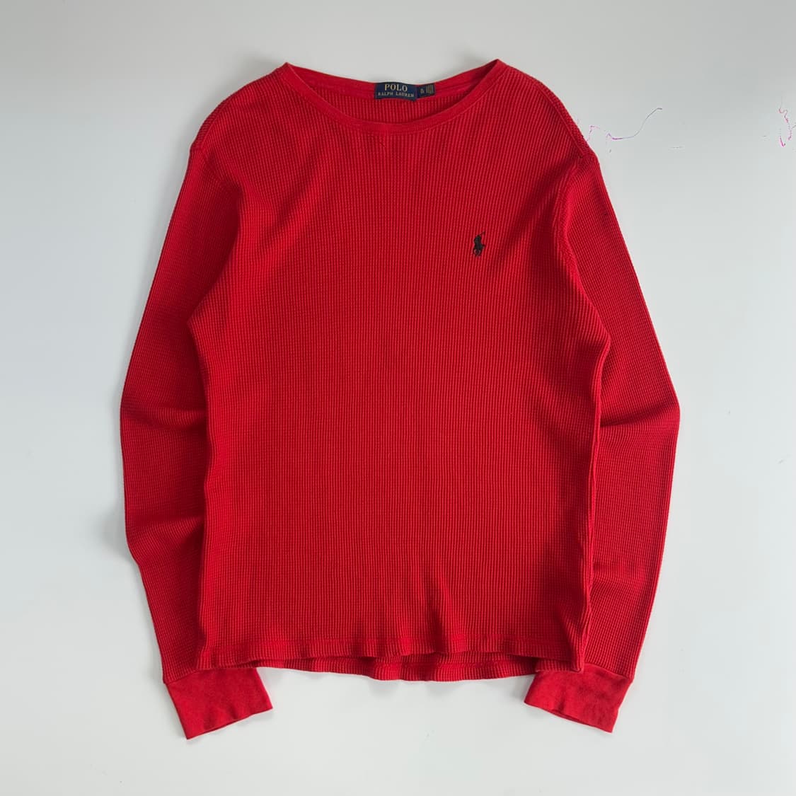 Polo 폴로 블랙 포니 레드 와플 니트 상품이미지3