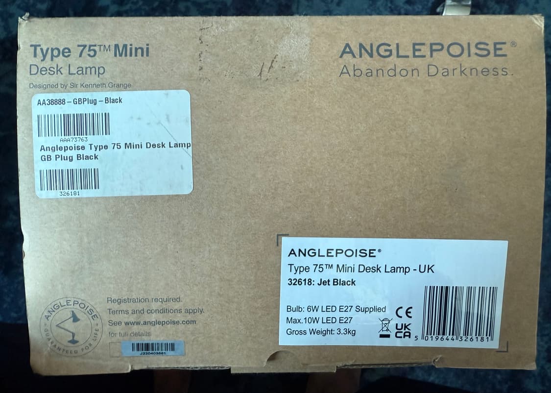 Anglepoise Type 75 데스크램프 공식정품 w BOX 상품이미지5