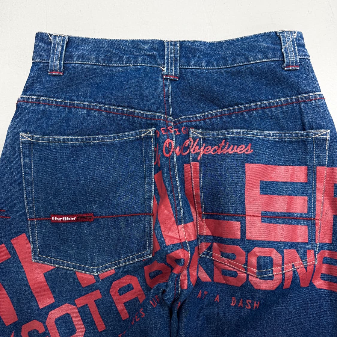 JPN 제팬 스릴러 데님 빅로고 힙합 올드스쿨 데님팬츠 상품이미지5