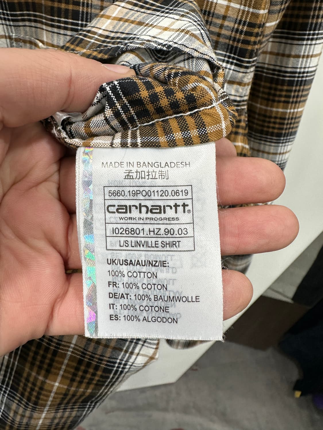  칼하트 체크 셔츠 L 상품이미지9