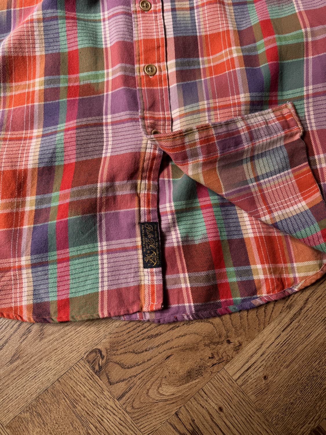 [XL]폴로 랄프로렌 2포켓 마드라스 체크 셔츠 상품이미지4