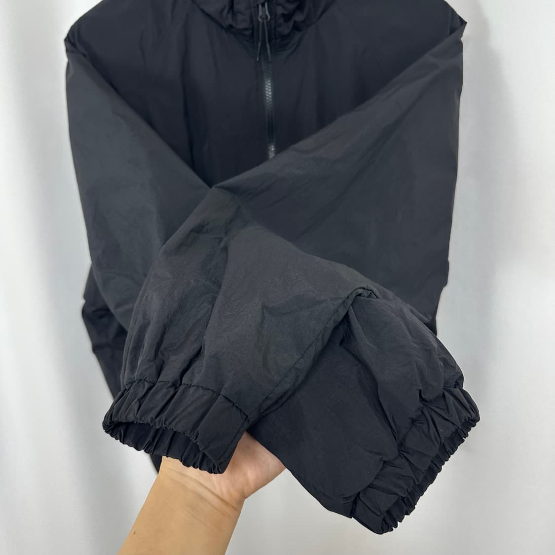   무신사스탠다드 남자 간절기 나일론 집업자켓 검정 M 95 상품이미지3