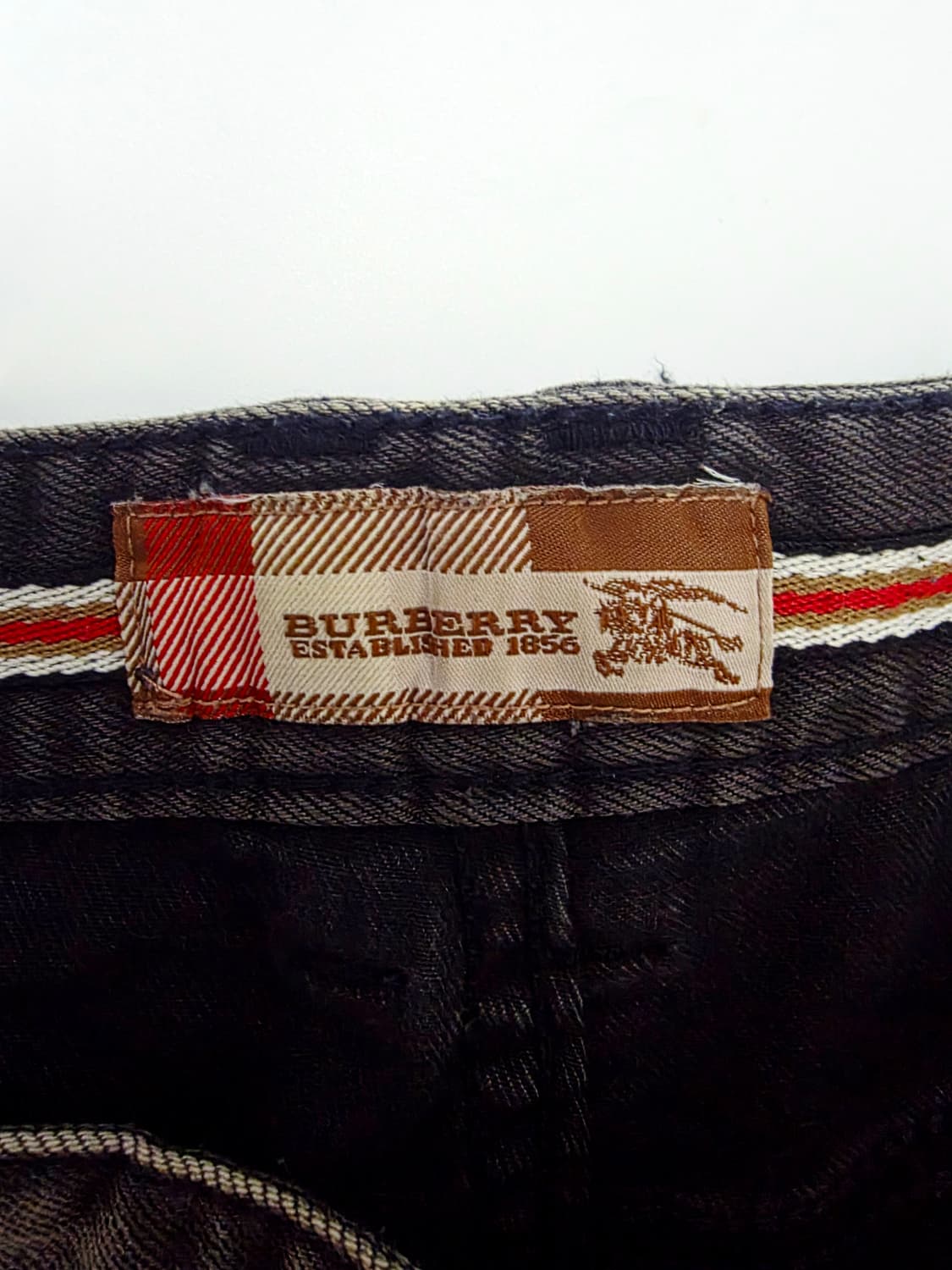 버버리 브리트 라인 빈티지 흑청 오일 워싱 데님 팬츠 38인치(허리5 상품이미지4