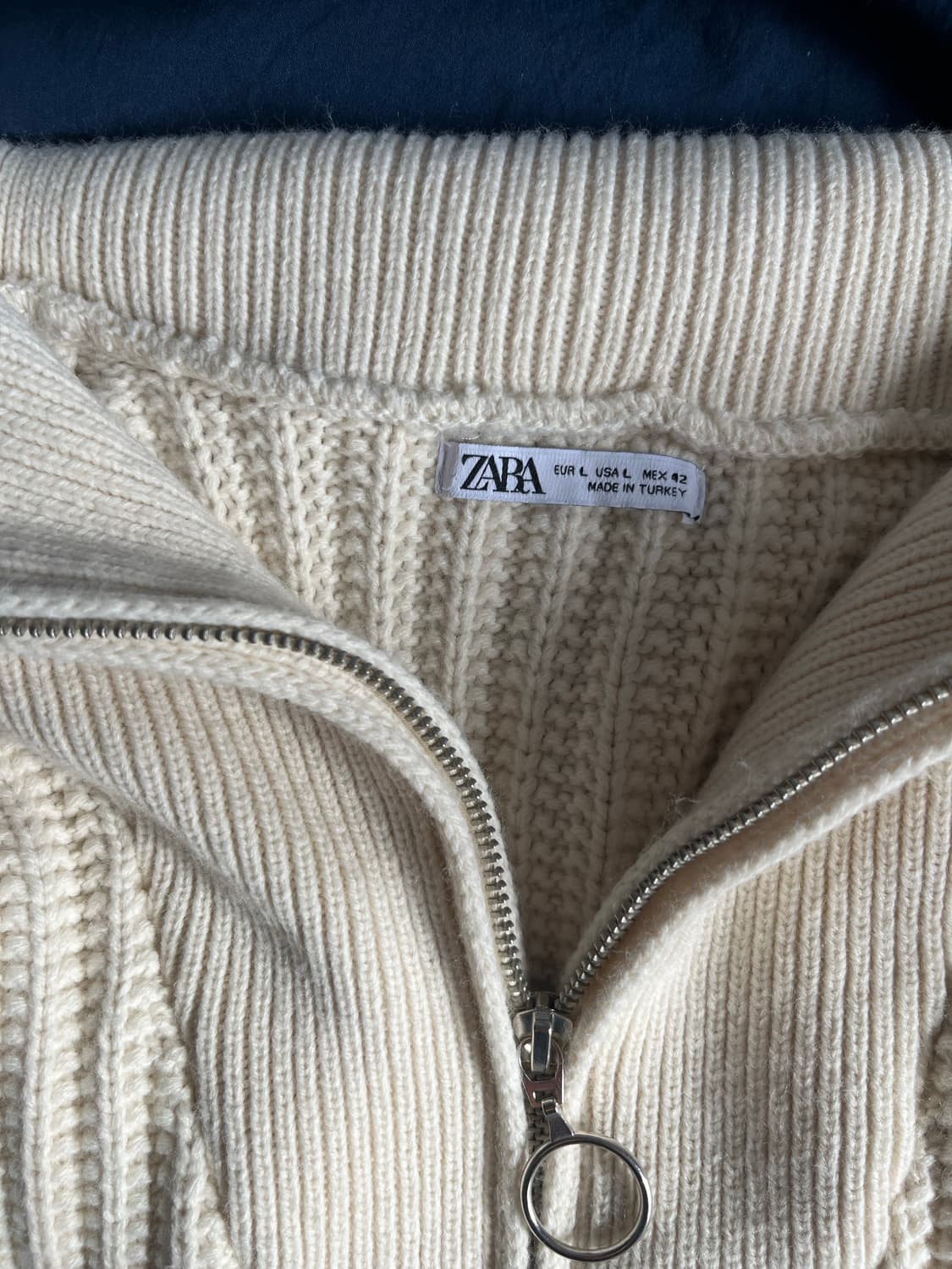 Zara 하프 집업 니트 L 상품이미지4