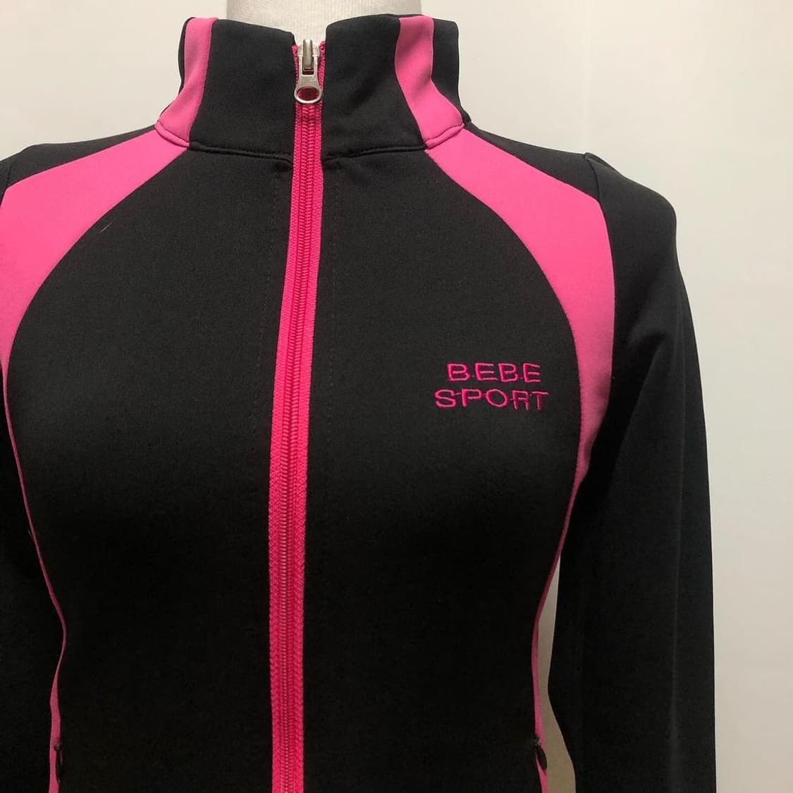 빈티지 구제 y2k 갸루 스포티룩 핑크 자수 져지 집업 상품이미지2