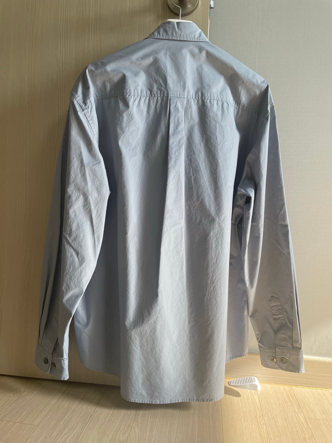 고낙 워시드 글리치 셔츠 스틸블루 1사이즈 상품이미지3