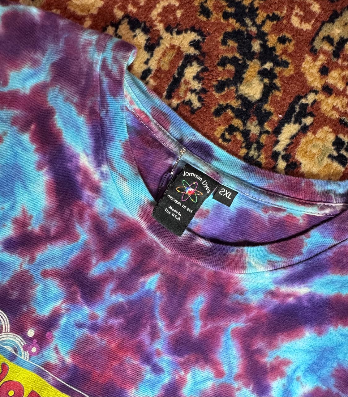 usa 빈티지 타이다이 반팔 그래픽 티 XXL (704) 상품이미지3