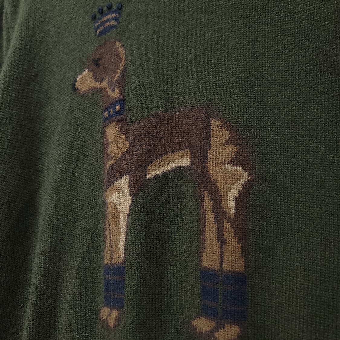 [105] 헤지스 카키 빅독 울 스웨터 니트 상품이미지4