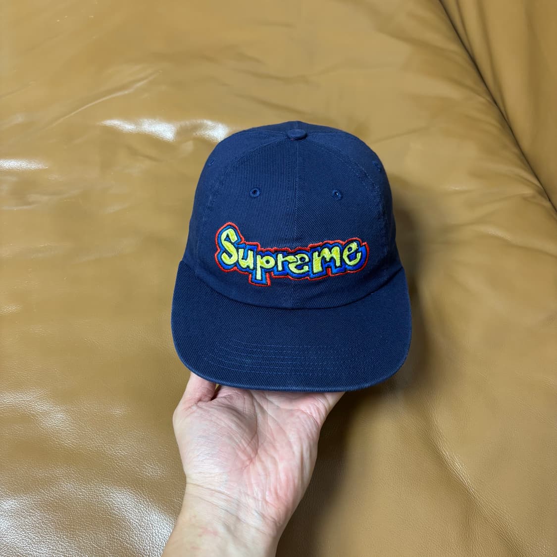 Supreme 슈프림 곤즈 워시드 네이비 6패널 볼캡 모자 (Navy) 상품이미지2