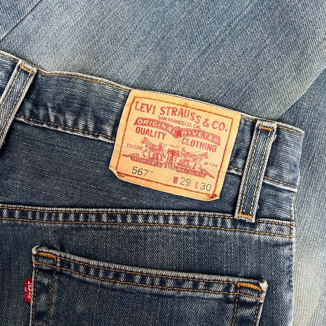 00s 리바이스 567 루즈 부츠컷 데님 팬츠 청바지 29 상품이미지4