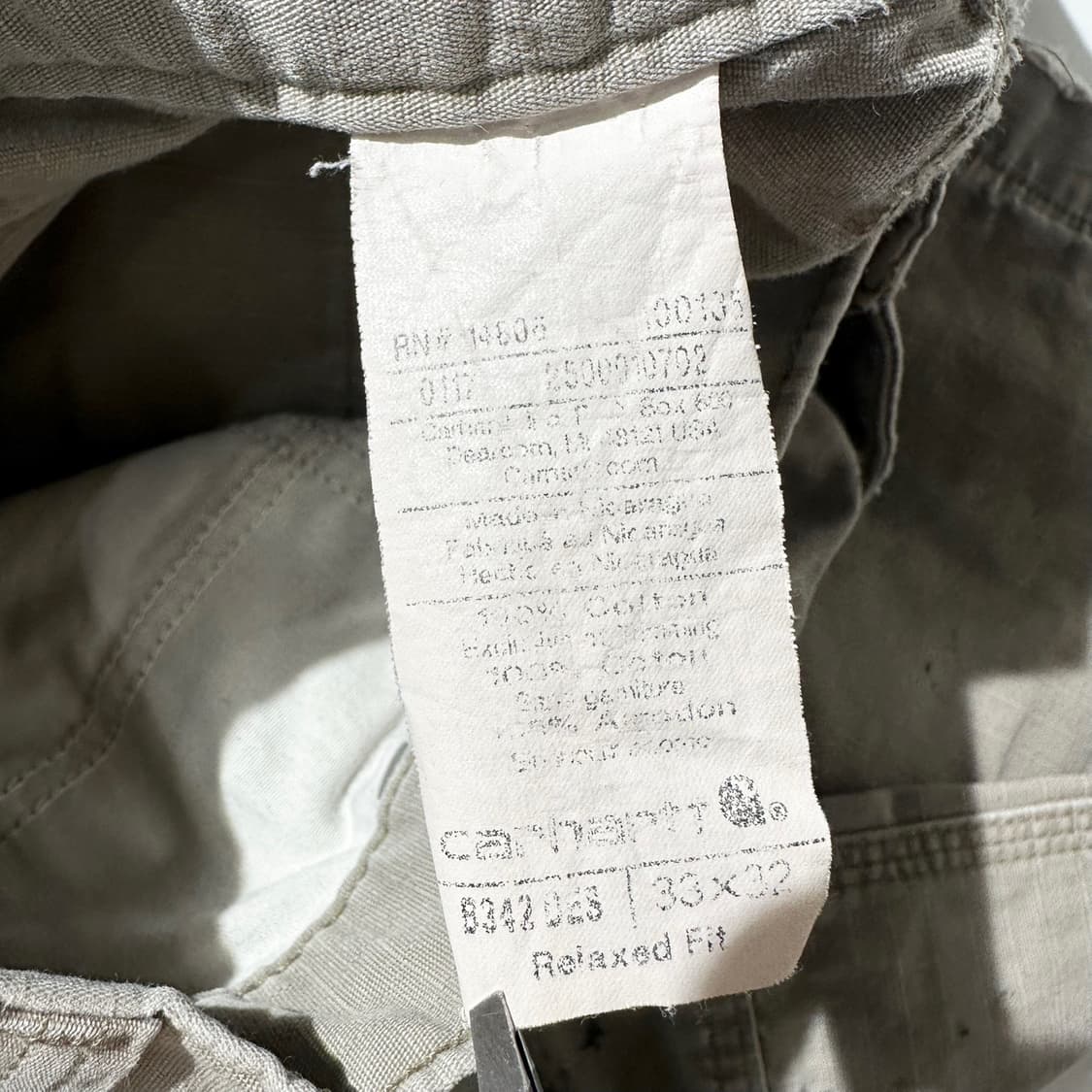 칼하트 립스탑 카고 더블니 워크 팬츠 상품이미지8