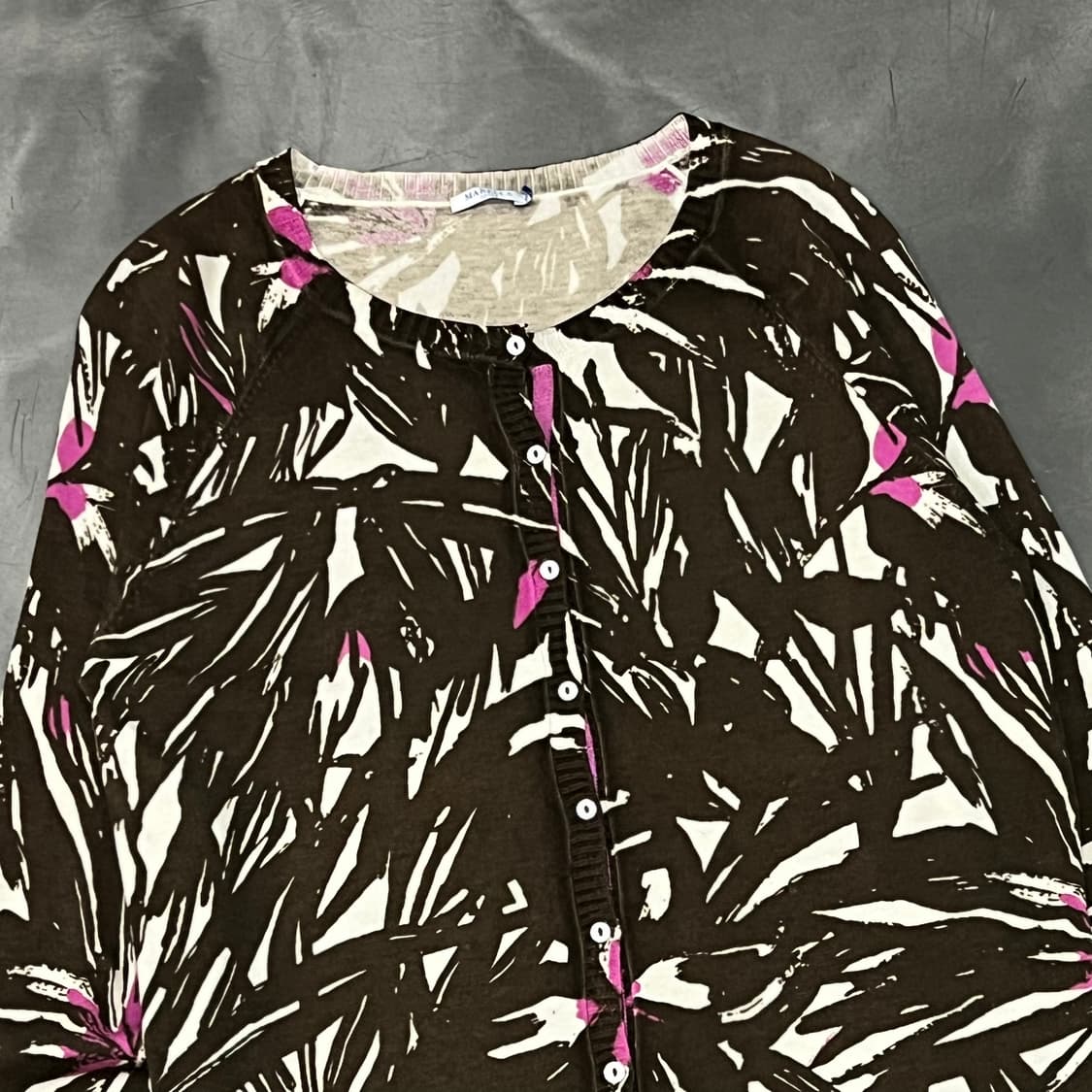  마렐라 스포츠 패턴 라운드넥 가디건 y15837 상품이미지3