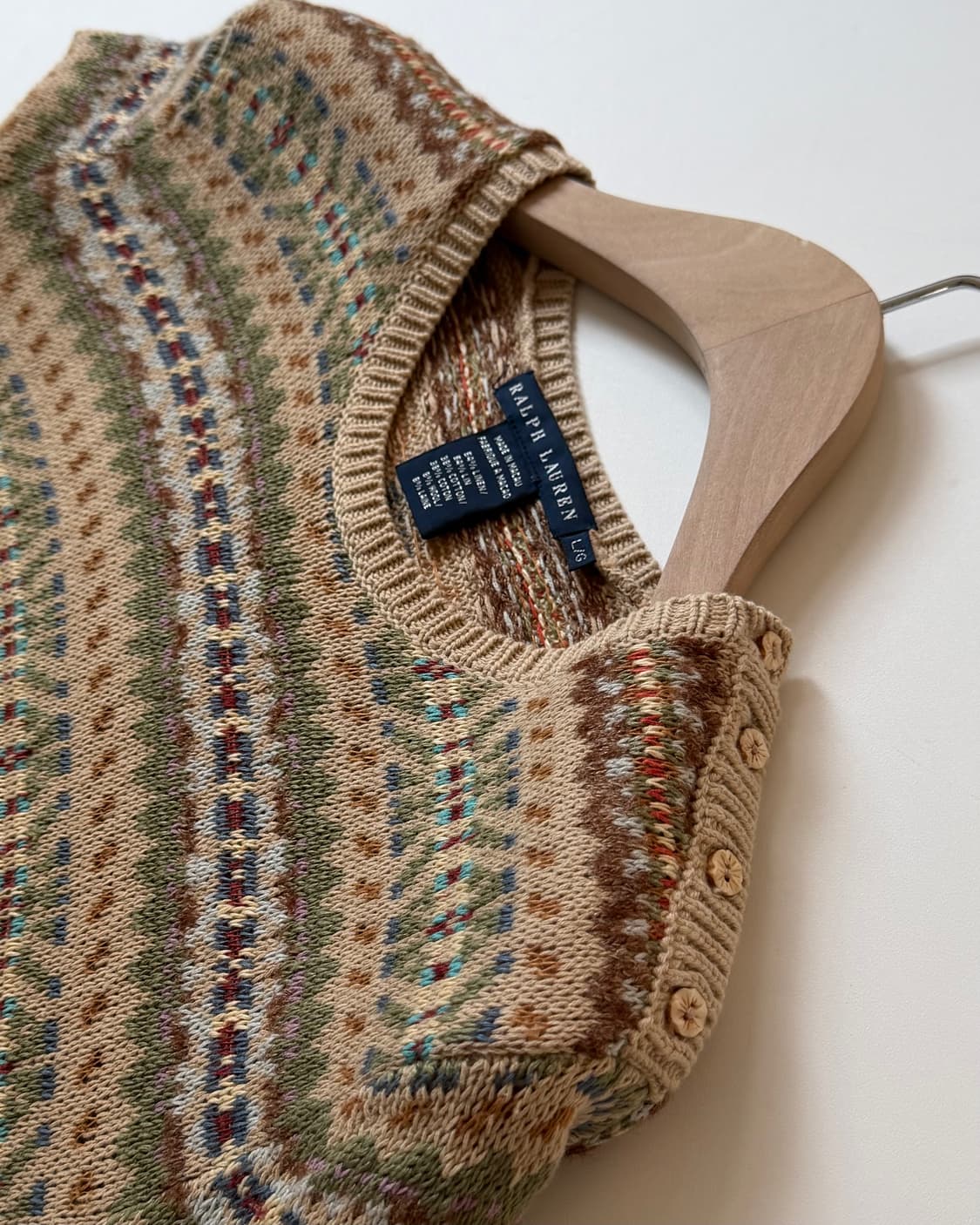 Polo 랄프로렌 우먼 페어아일패턴 반팔 니트 상품이미지5