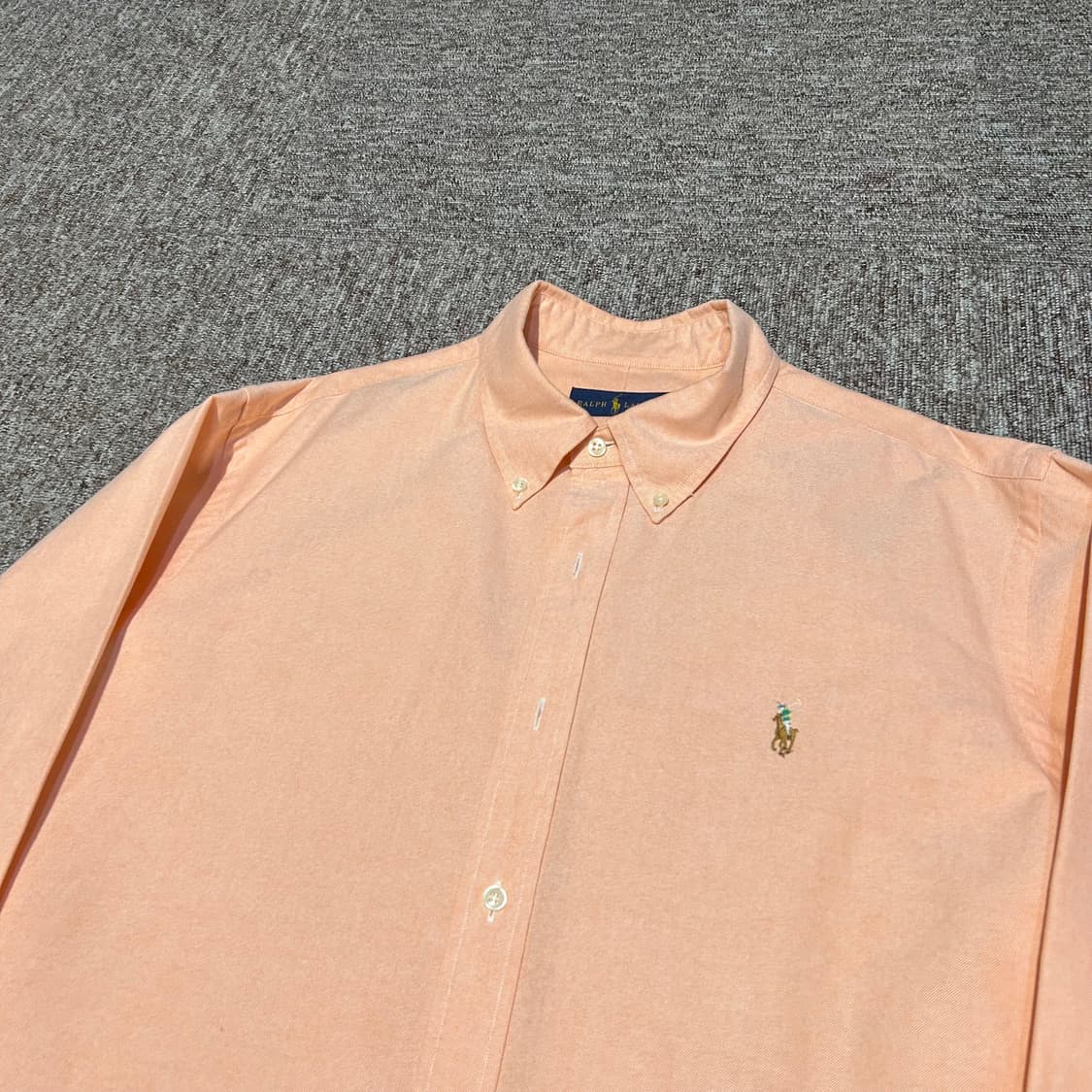 XL) 폴로 랄프로렌 인디핑크 솔리드 옥스포드 셔츠 상품이미지6