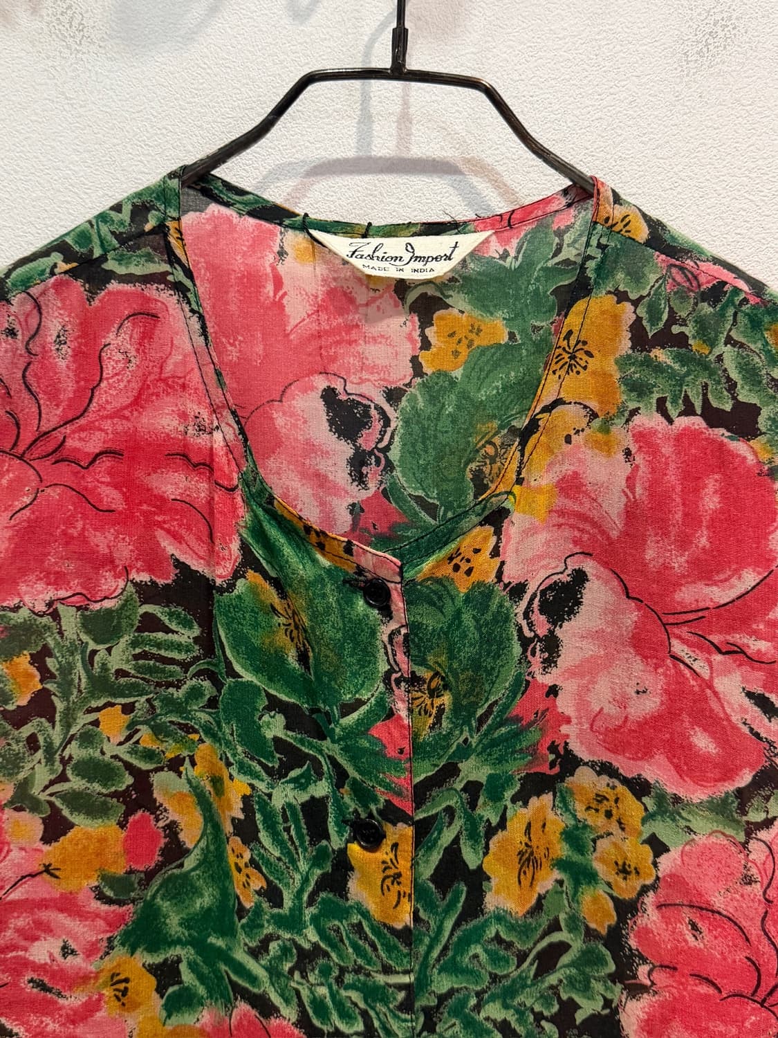 Vintage Floral Rayon Sleeveless Top 상품이미지1
