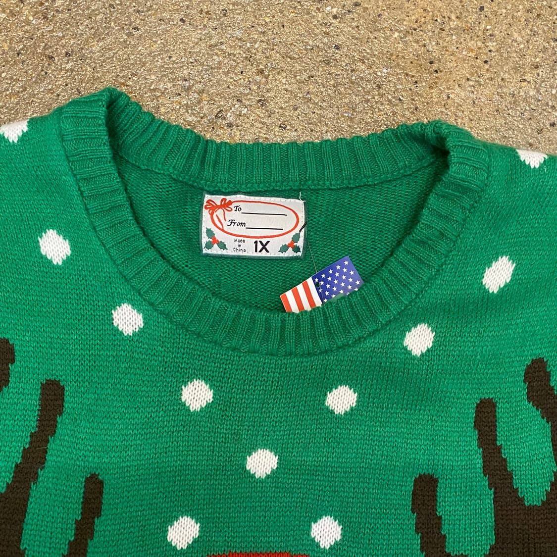 90s USA 빈티지 크리스마스 니트 어글리니트 연말파티 니트  상품이미지3