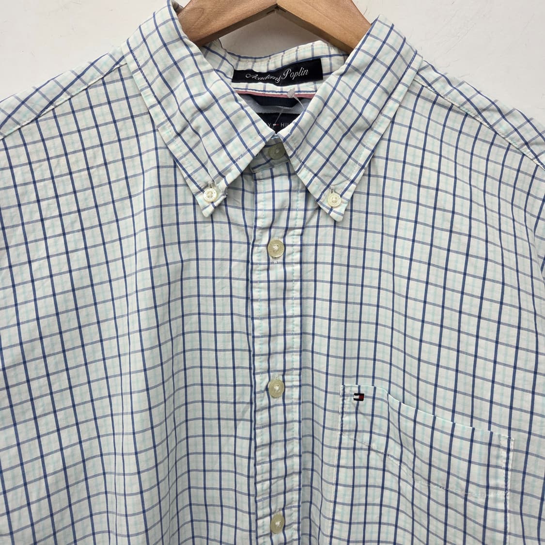 타미힐피거 체크 남방 긴팔 셔츠 남L 상품이미지3