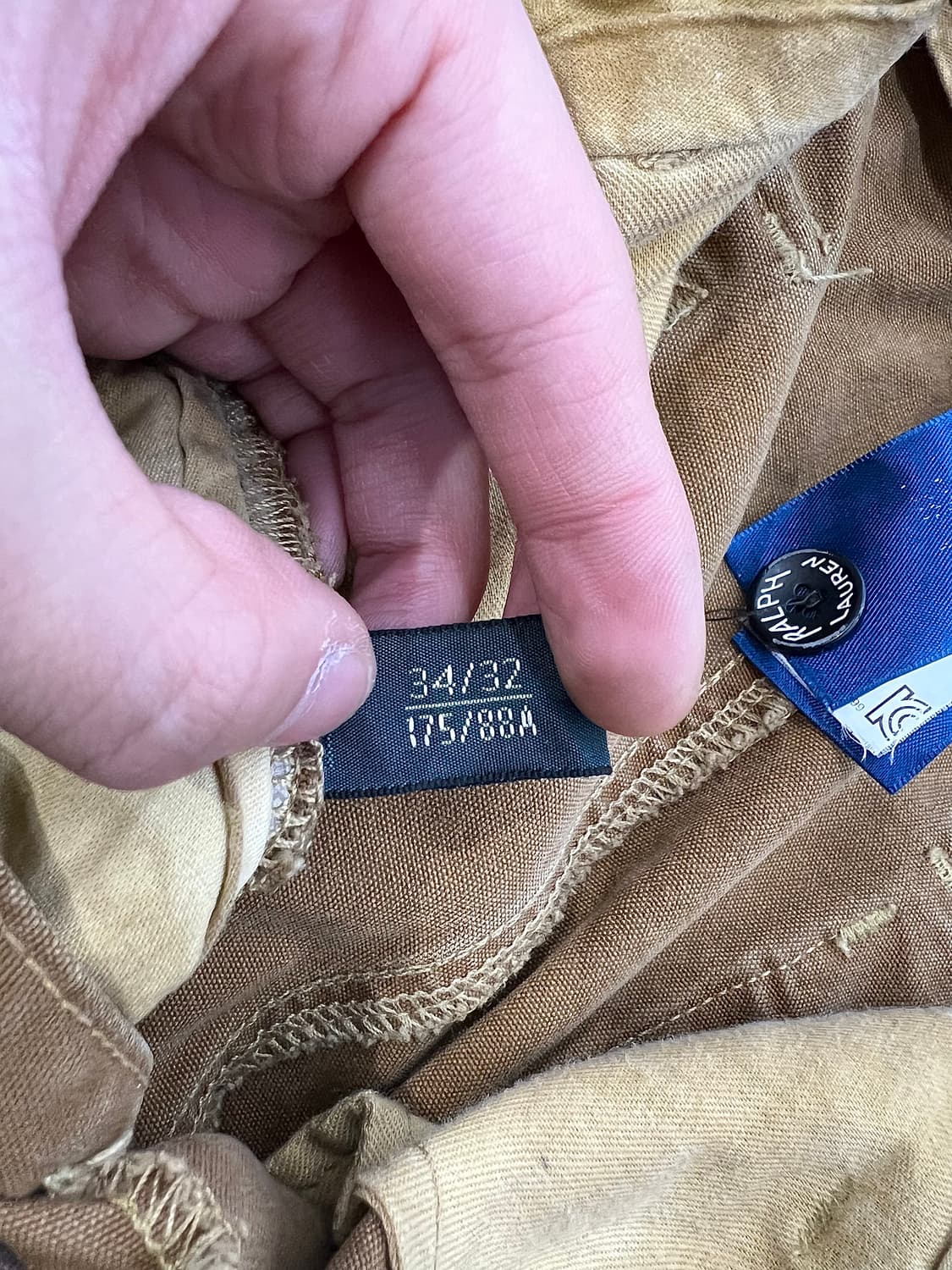 폴로 랄프로렌 라이트 브라운 허니콤 페이디드 워크팬츠 상품이미지8