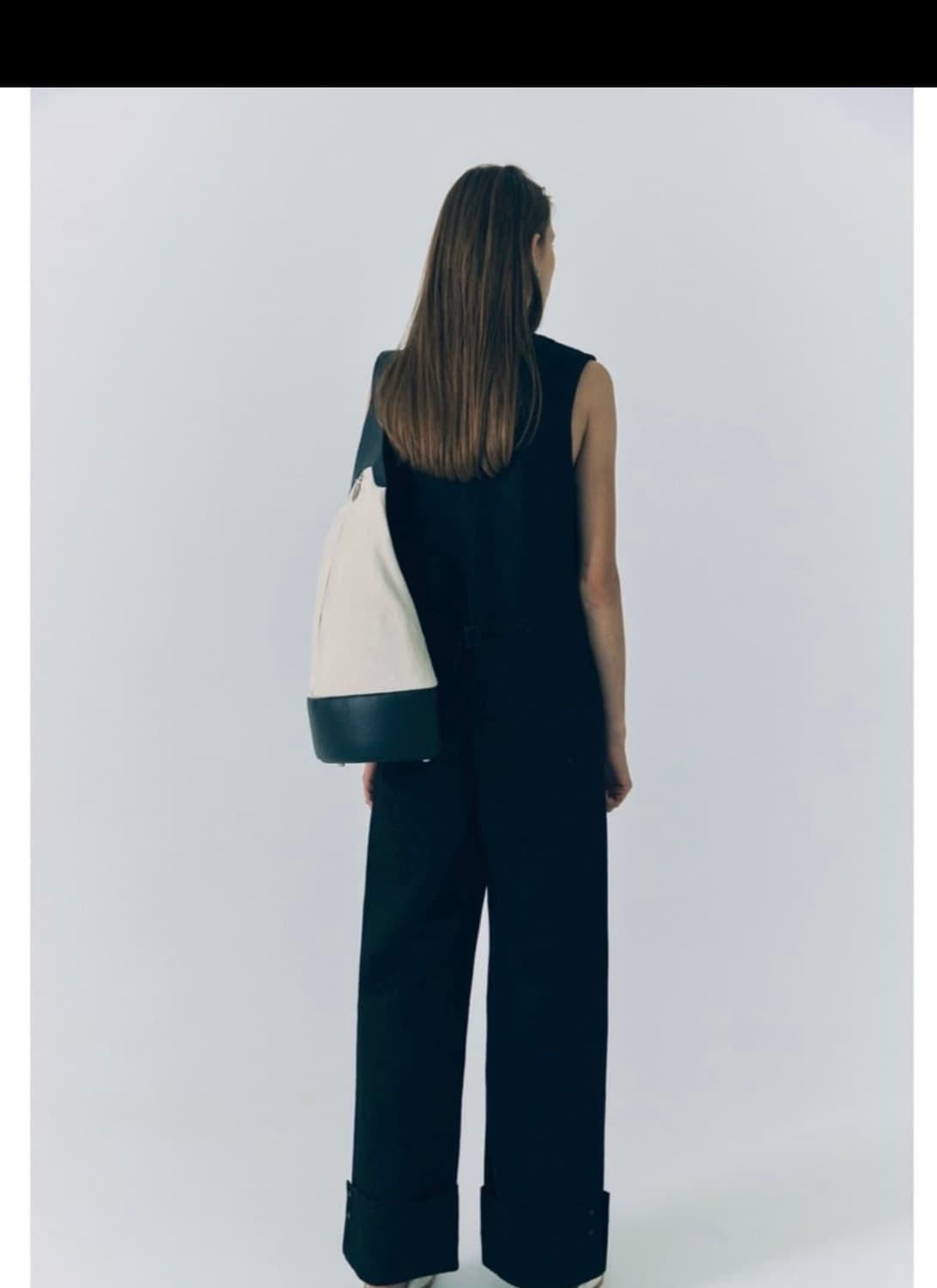 로우클래식 스티치 브이넥 점프수트 S 상품이미지3