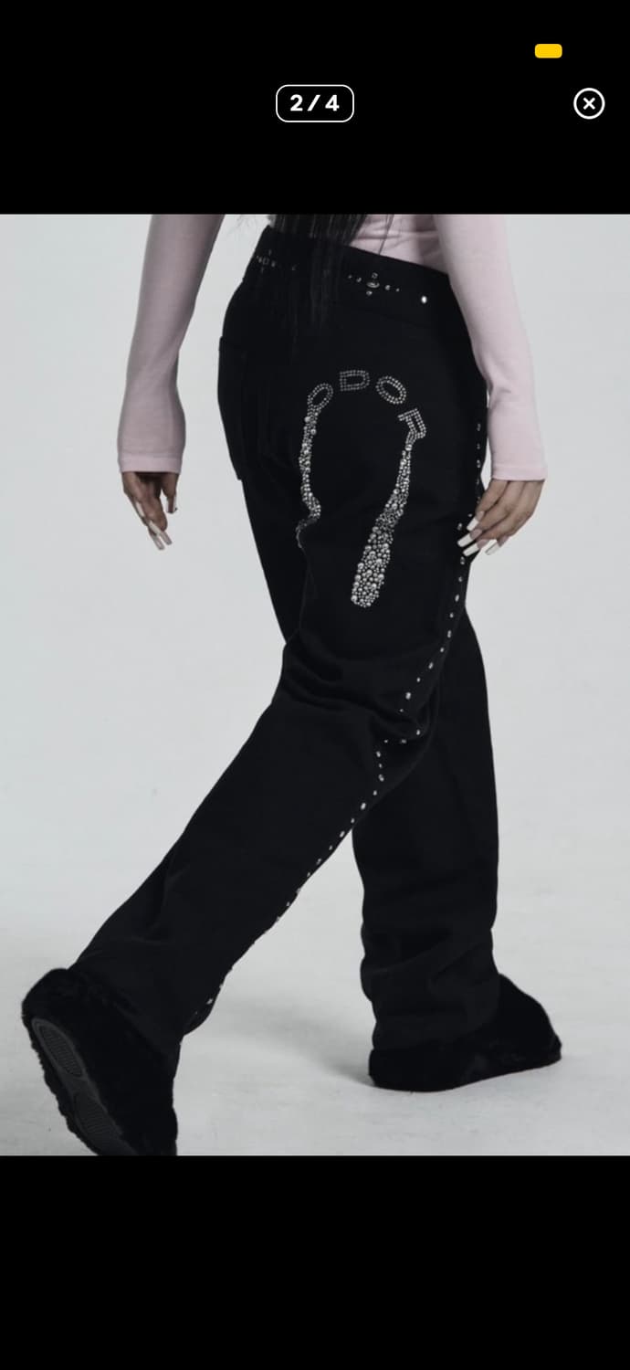 오도어 크리스 스터드 팬츠 상품이미지1