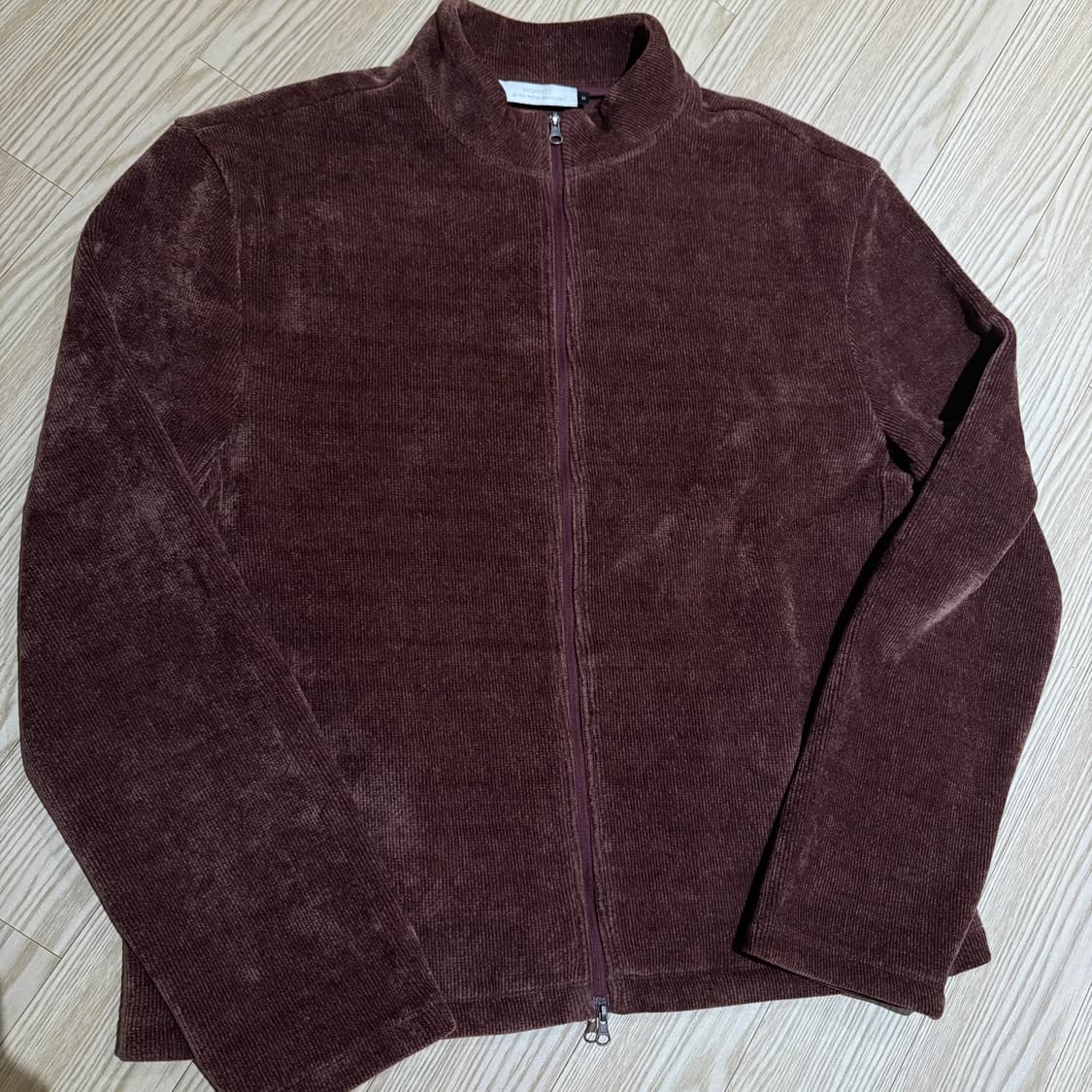 [M]아모멘토 벨벳 집업 점퍼 버건디 상품이미지2