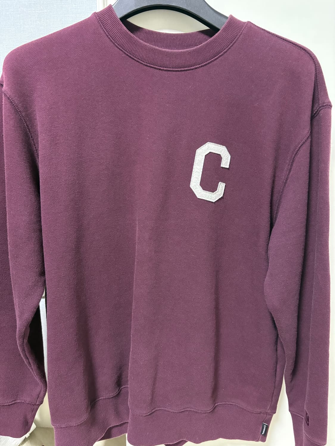 커버낫 버건디 맨투맨 S 상품이미지3