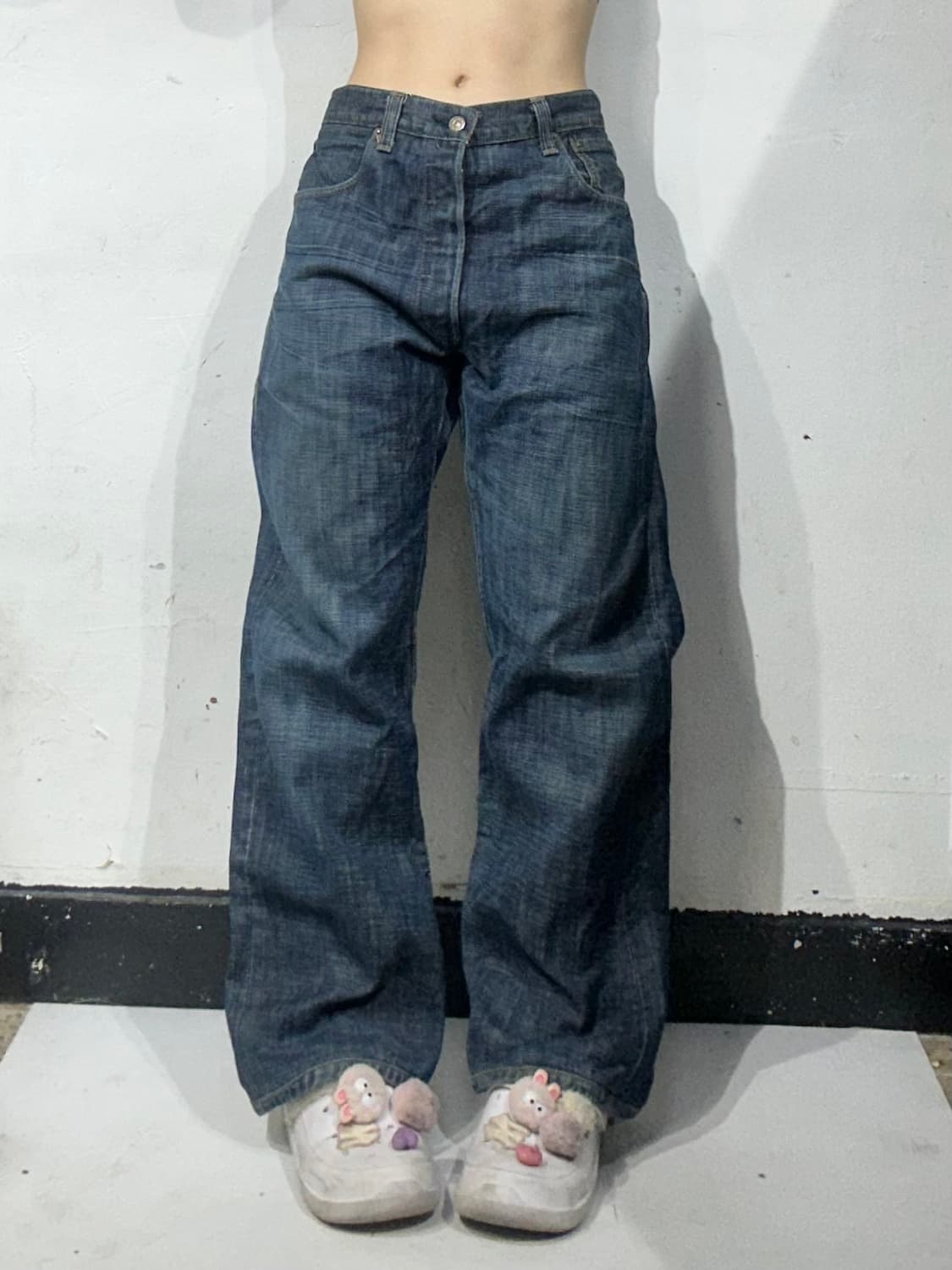 리바이스 501 진청 와이드 데님 팬츠 36 상품이미지2