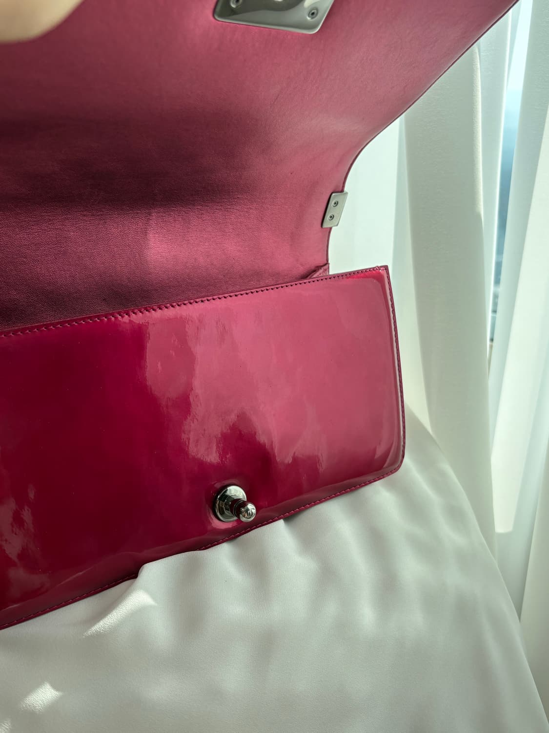 샤넬 보이백 숄더백 핑크 은장 상품이미지5