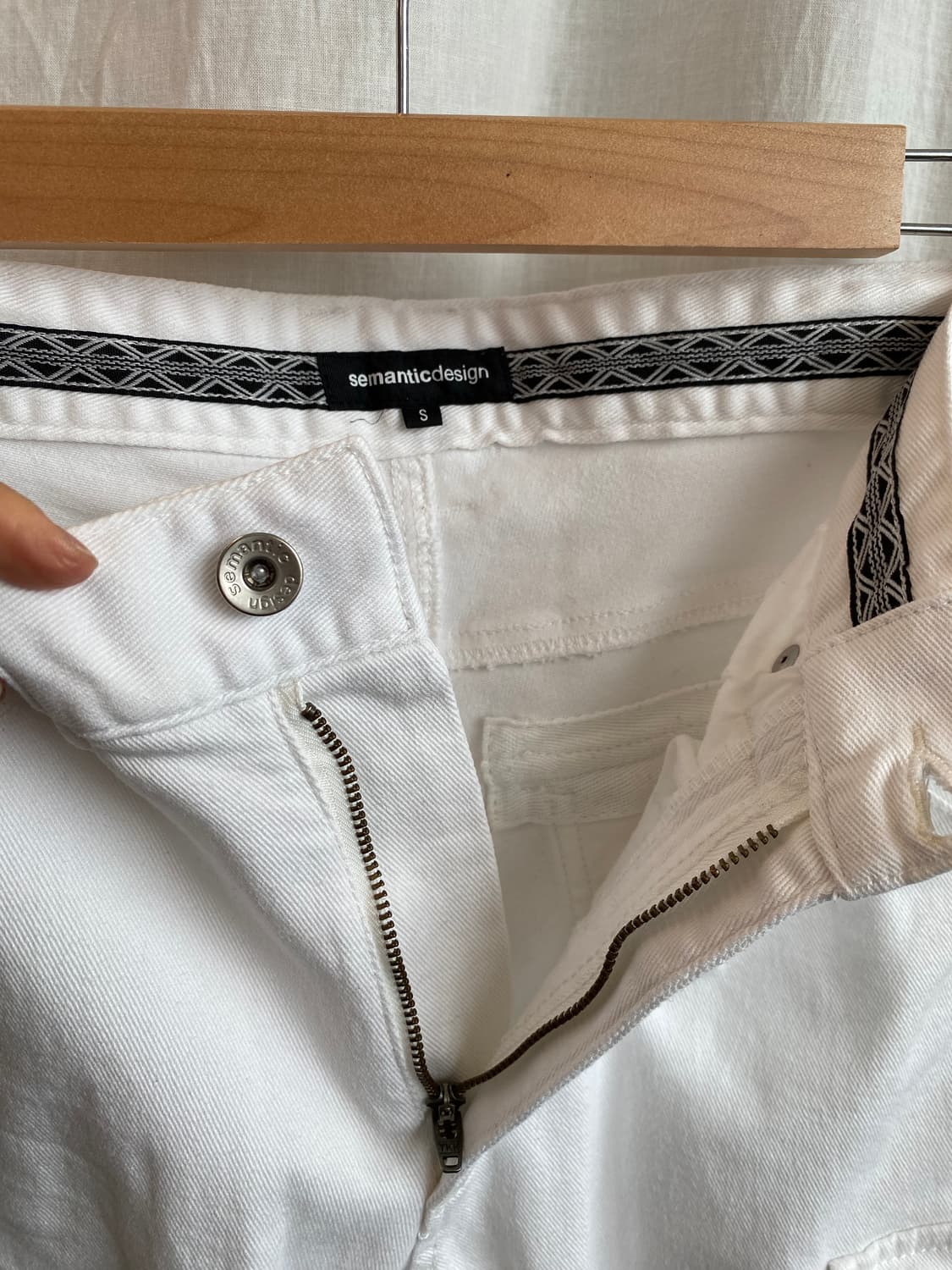 sementicdesign 화이트셔링 7부팬츠(28) 상품이미지7