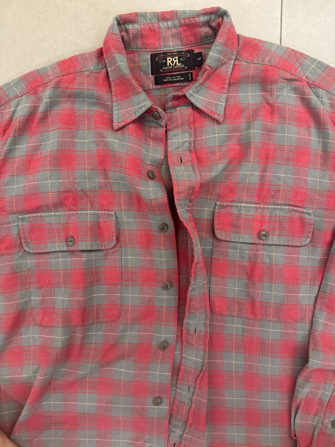 RRL flannel 셔츠 사이즈 L 상품이미지1