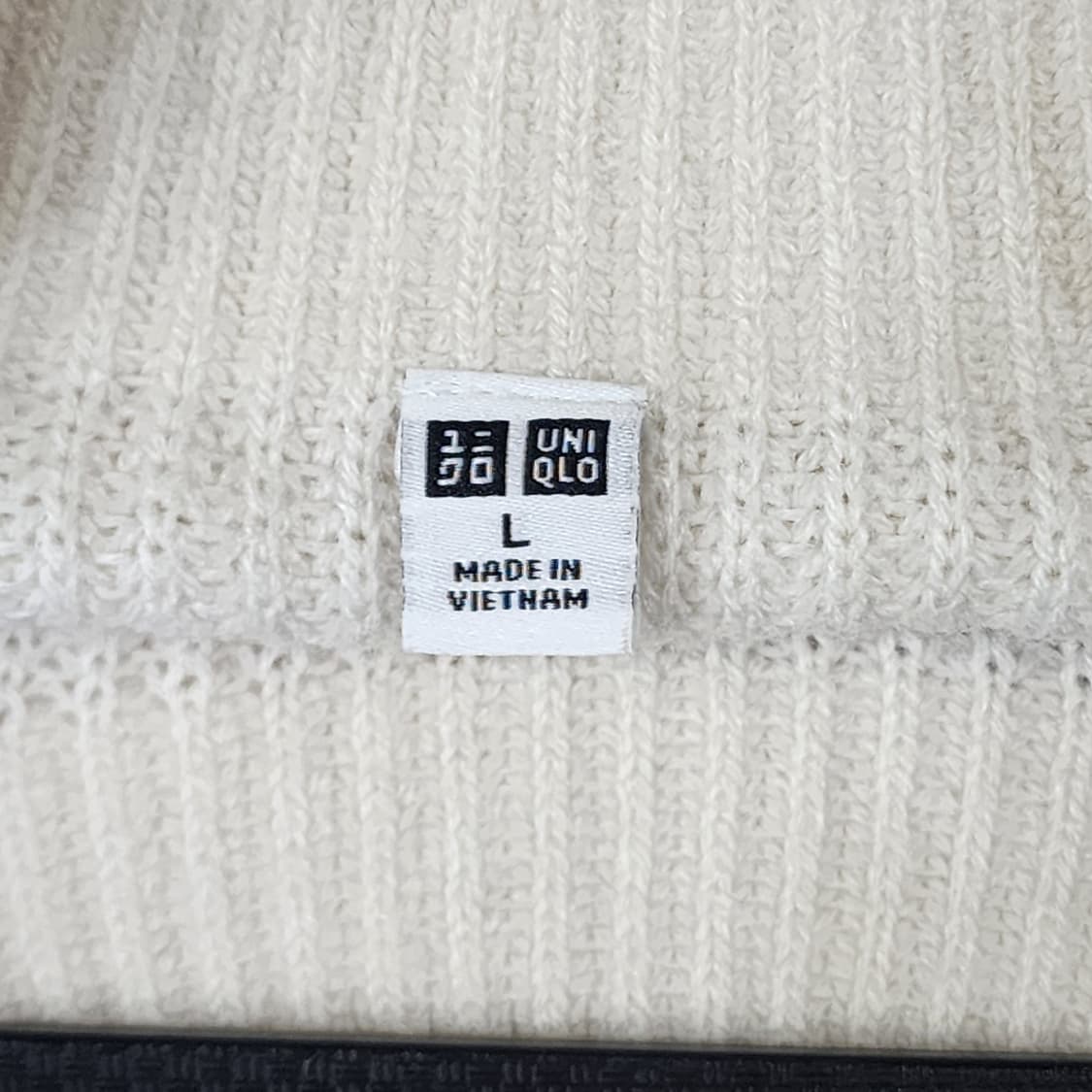 유니클로 아이보리 코튼 니트 상품이미지4