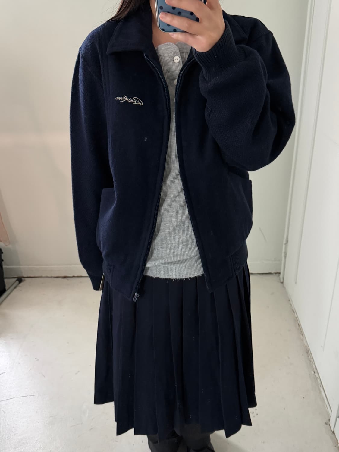 일본빈티지 네이비 집업자켓 상품이미지1