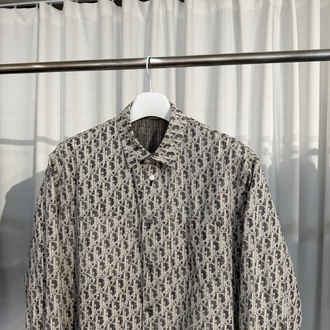 A+ / 42 (105-110) 디올 오블리크 카스리 데님 셔츠 그레이 상품이미지2