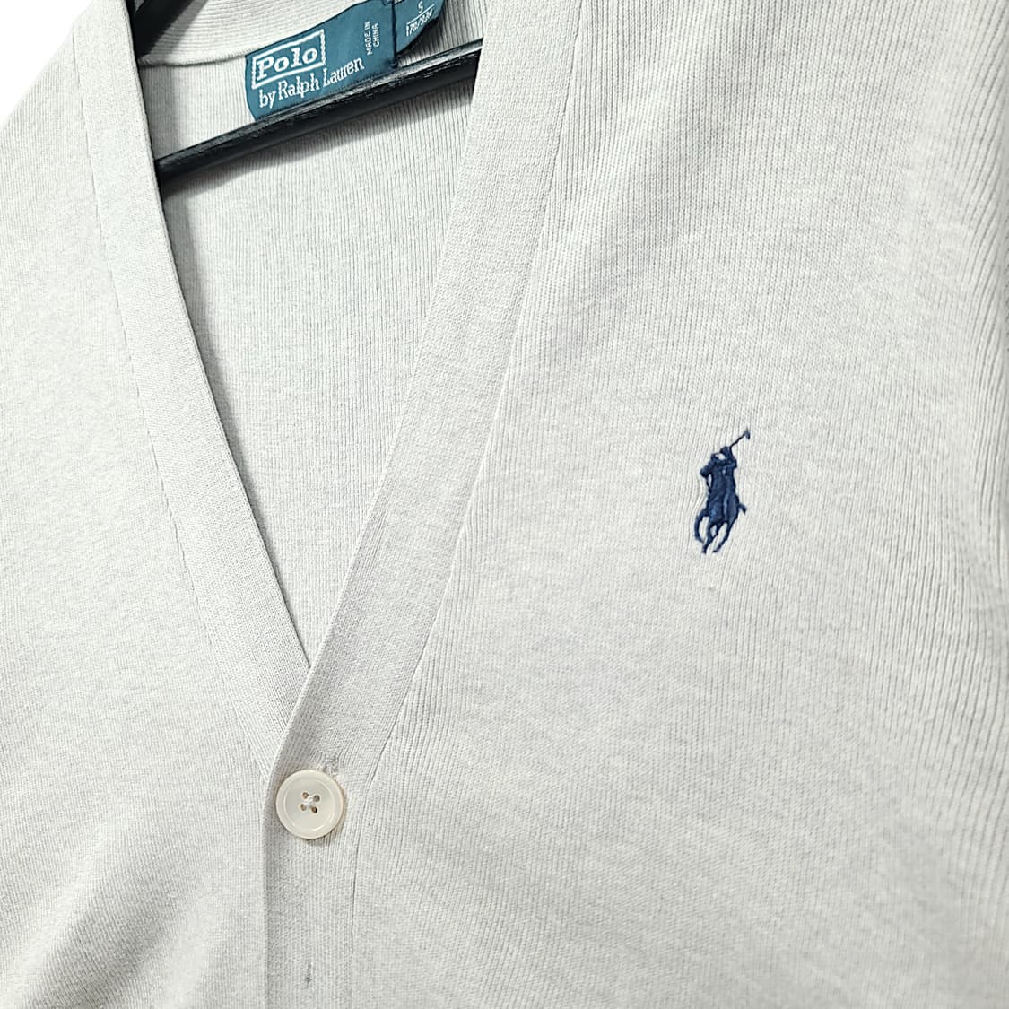 [S~M] 폴로 그레이 코튼 브이넥 가디건 상품이미지4