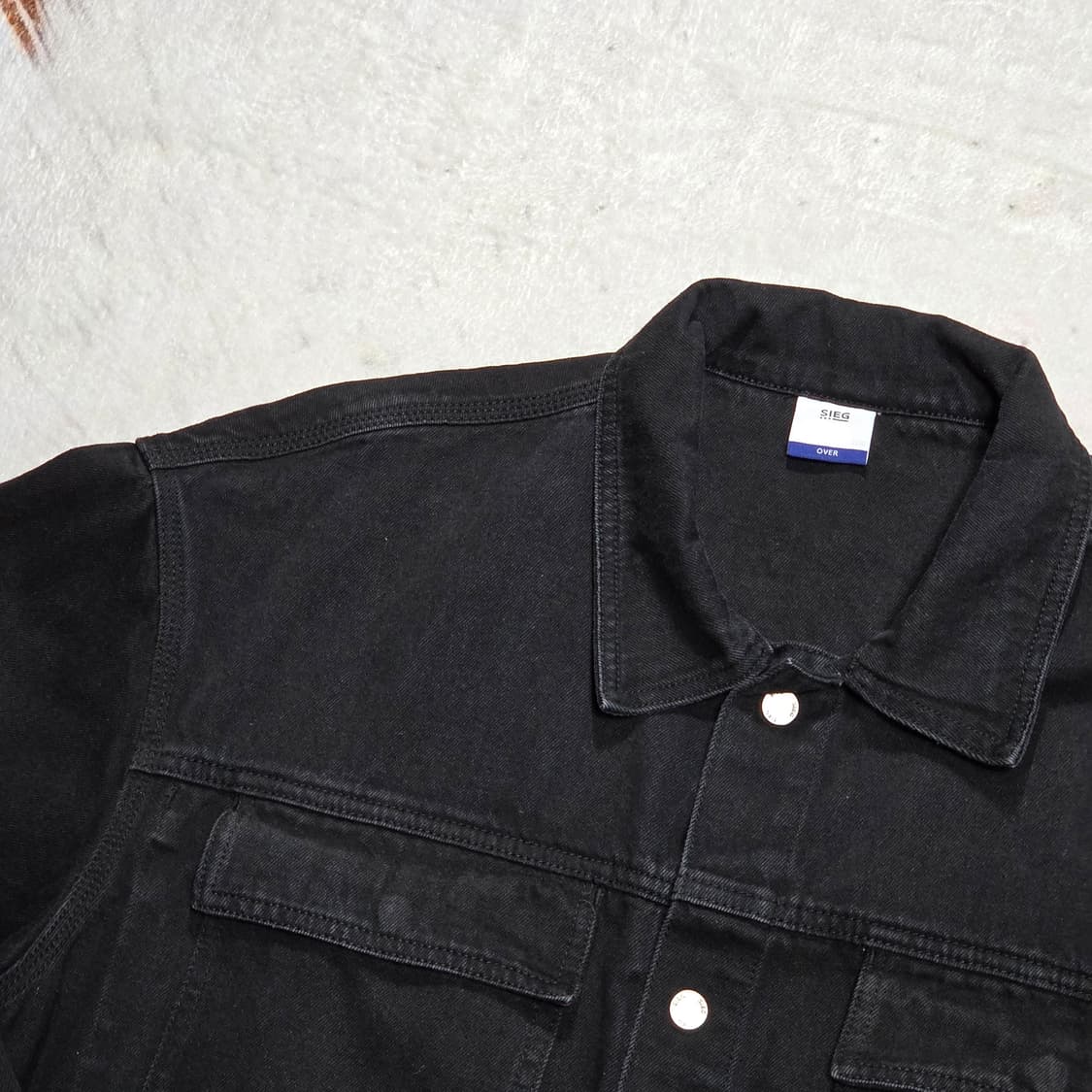 빈티지 블랙 투포켓 코튼 자켓 상품이미지2